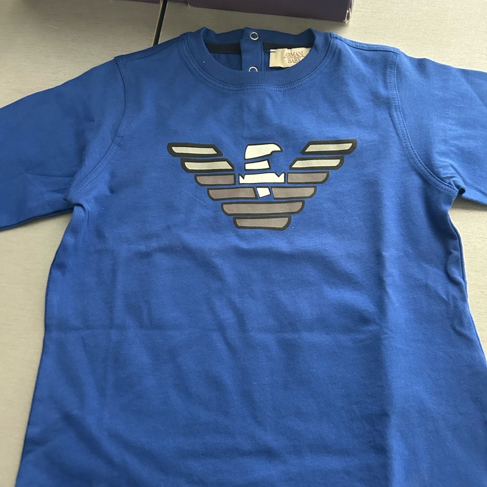 Blue Kids Shirt with Logo